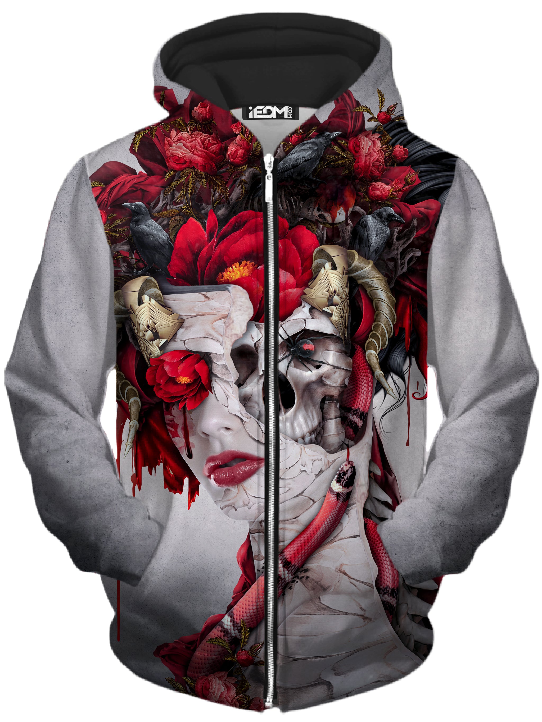 Red Queen Unisex Zip Up Hoodie iEDM