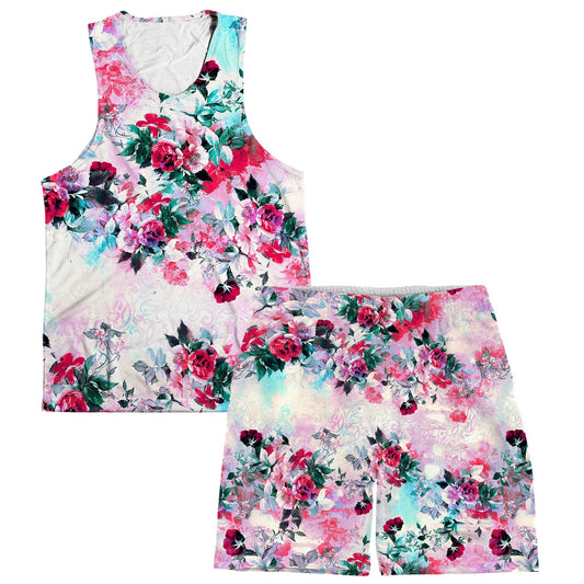 Pink Floral Men's Tank and Shorts Combo, Riza Peker, | iEDM