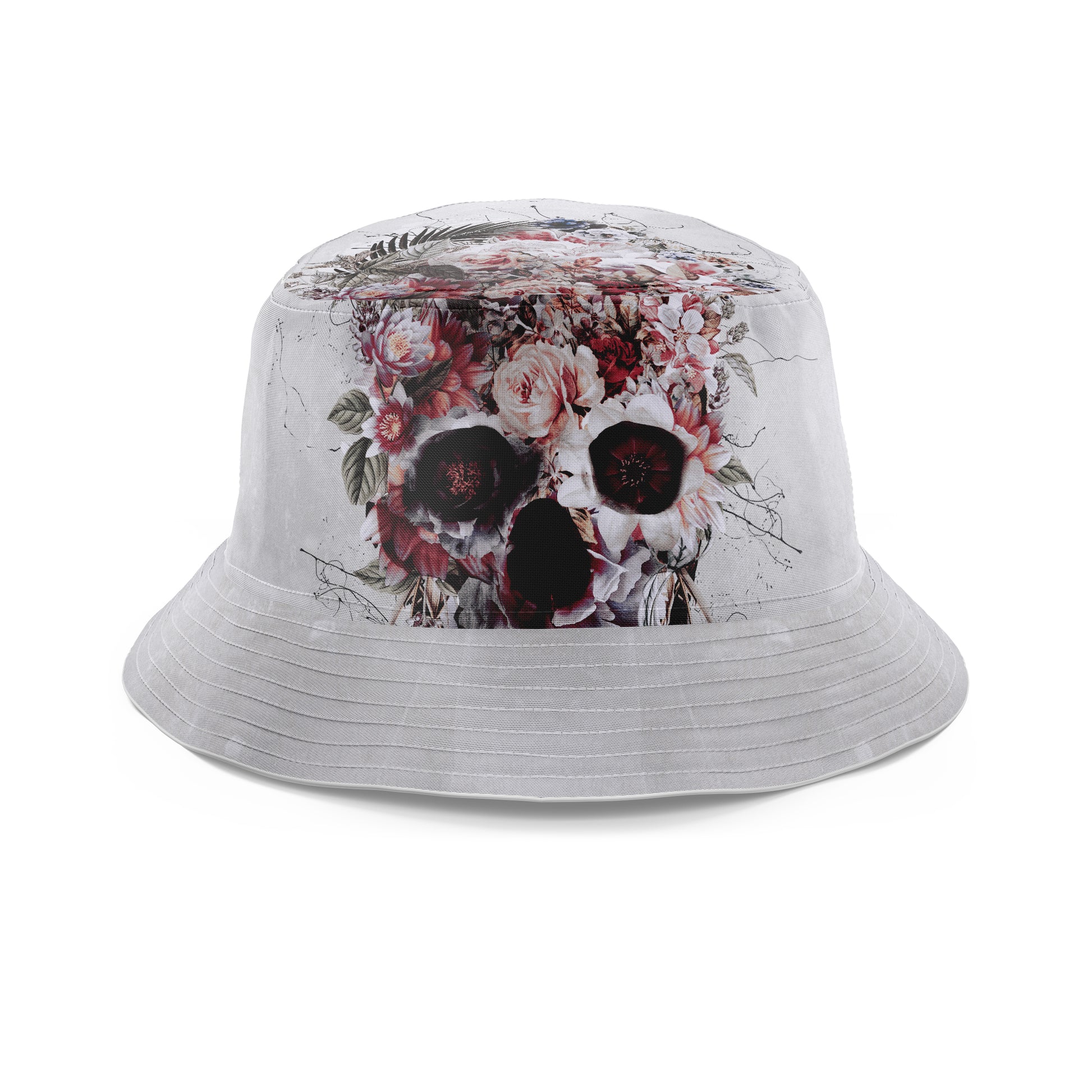 Floral Skull Bucket Hat, Riza Peker, | iEDM