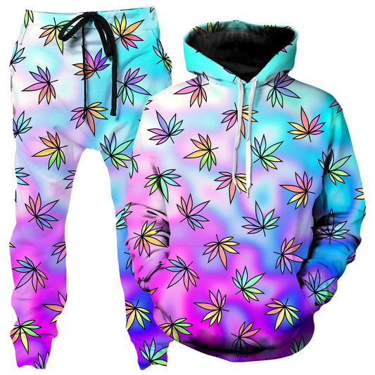 Cascading Marijuana Hoodie and Joggers Combo, Sartoris Art, | iEDM