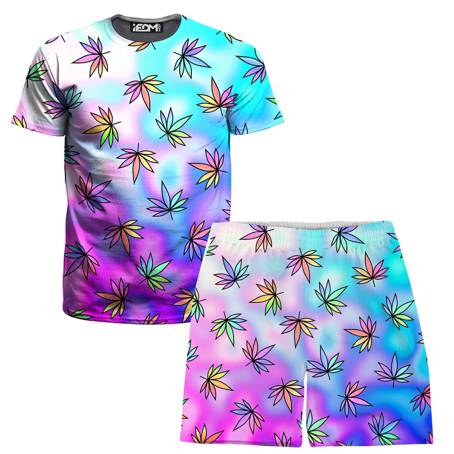 Cascading Marijuana T-Shirt and Shorts Combo, Sartoris Art, | iEDM