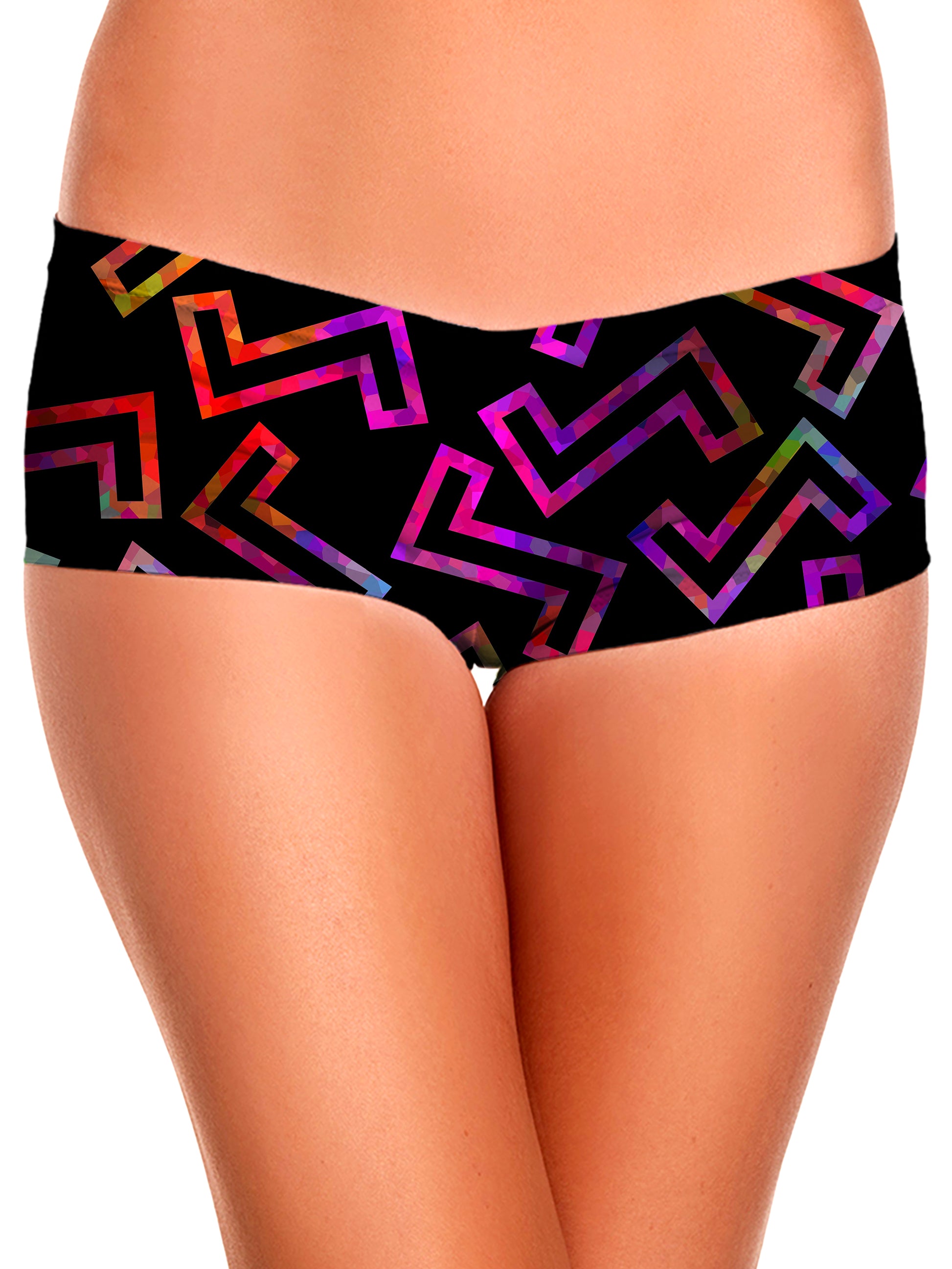 Sparkle Geometric Booty Shorts, Sartoris Art, | iEDM