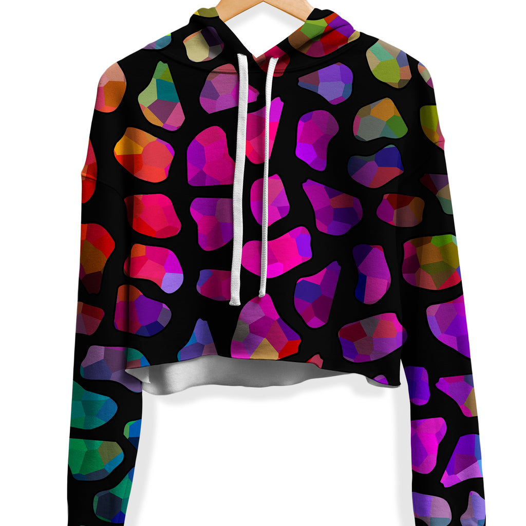 Jewel Giraffe Spots Crop Hoodie and Leggings Combo, Sartoris Art, | iEDM