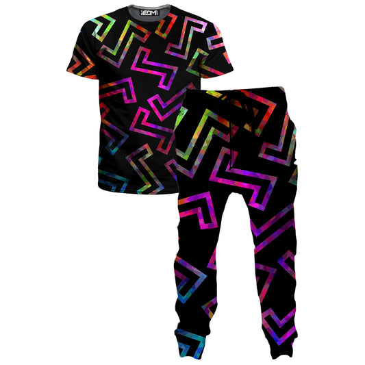 Sparkle Geometric T-Shirt and Joggers Combo, Sartoris Art, | iEDM