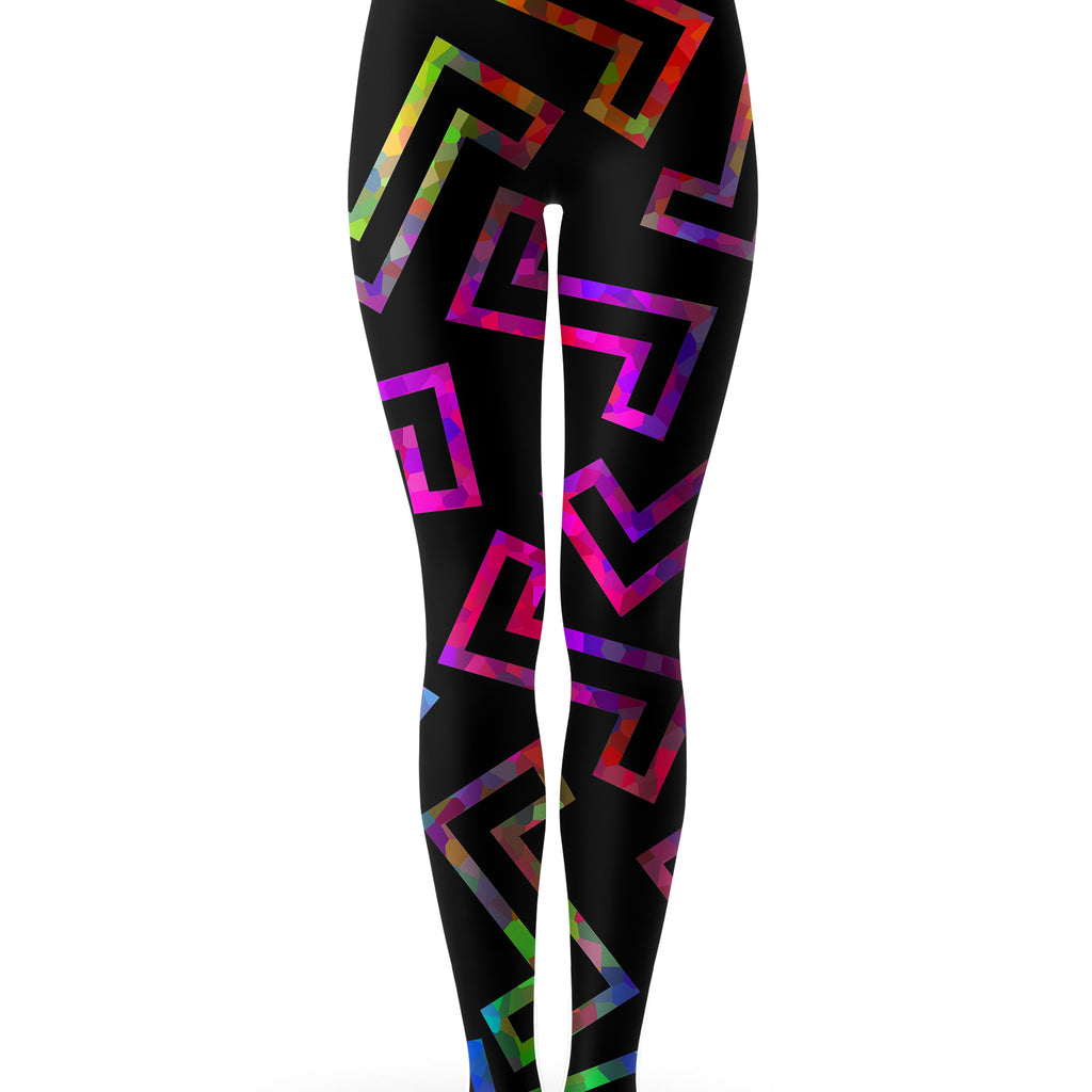 Sparkle Geometric Hoodie Dress and Leggings Combo, Sartoris Art, | iEDM
