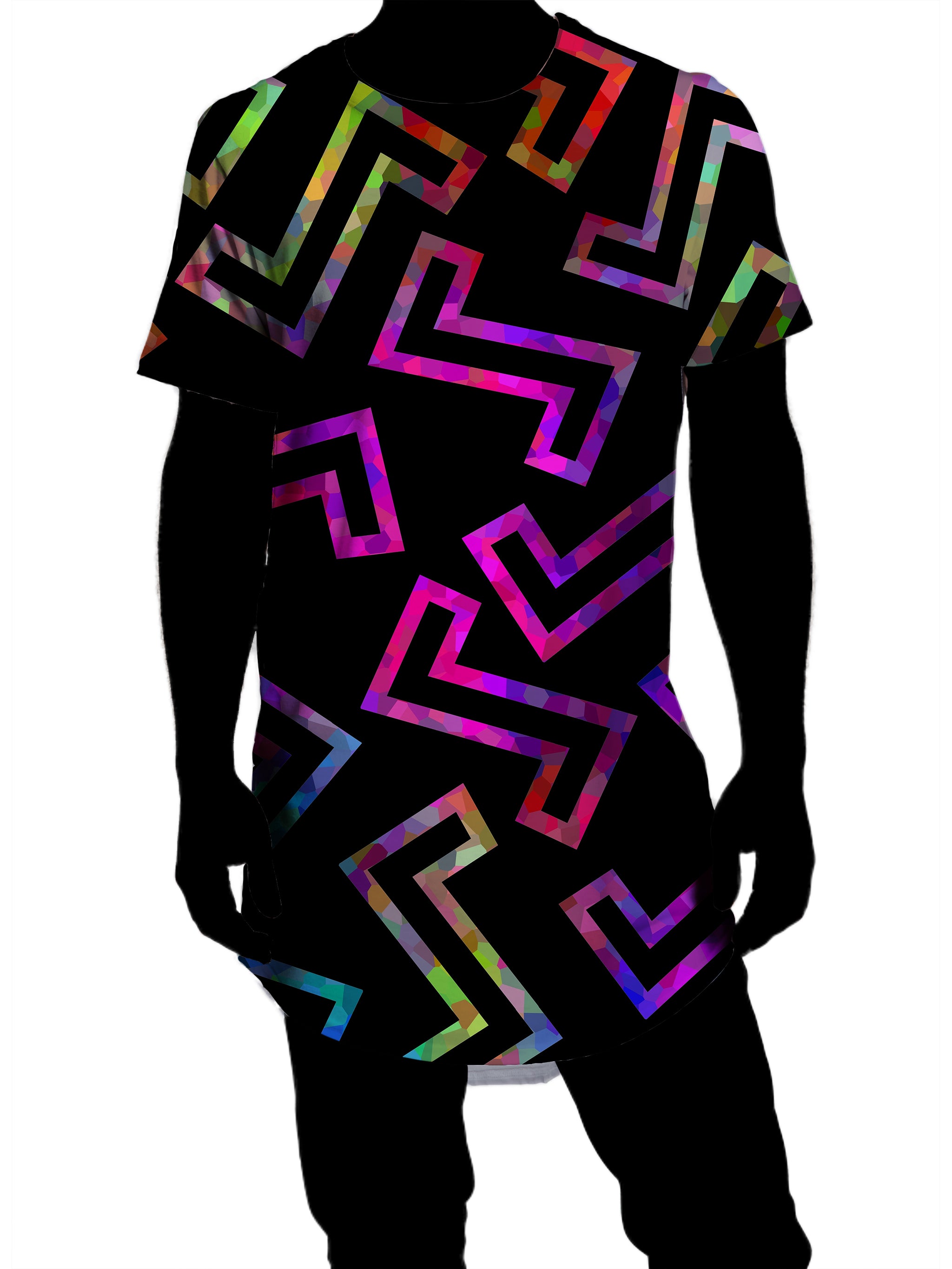 Sparkle Geometric Drop Cut T-Shirt – iEDM