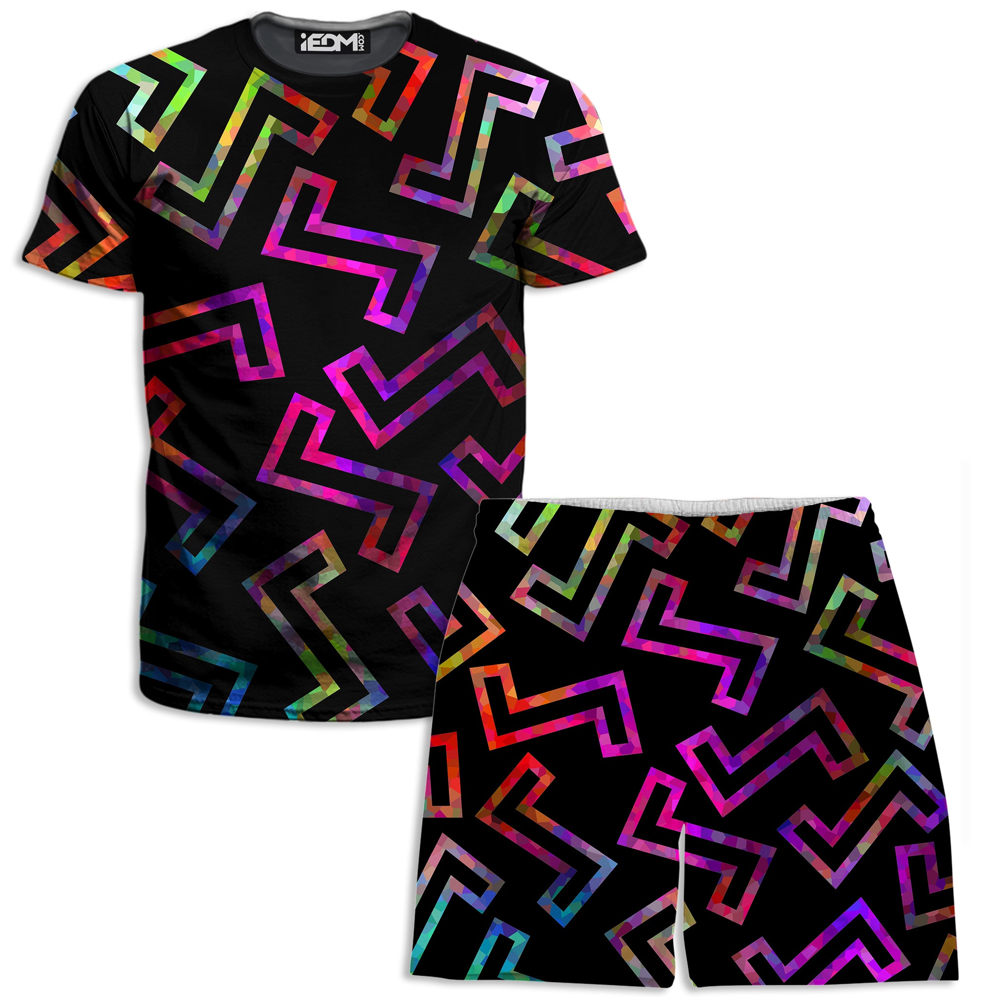 Sparkle Geometric T-Shirt and Shorts Combo