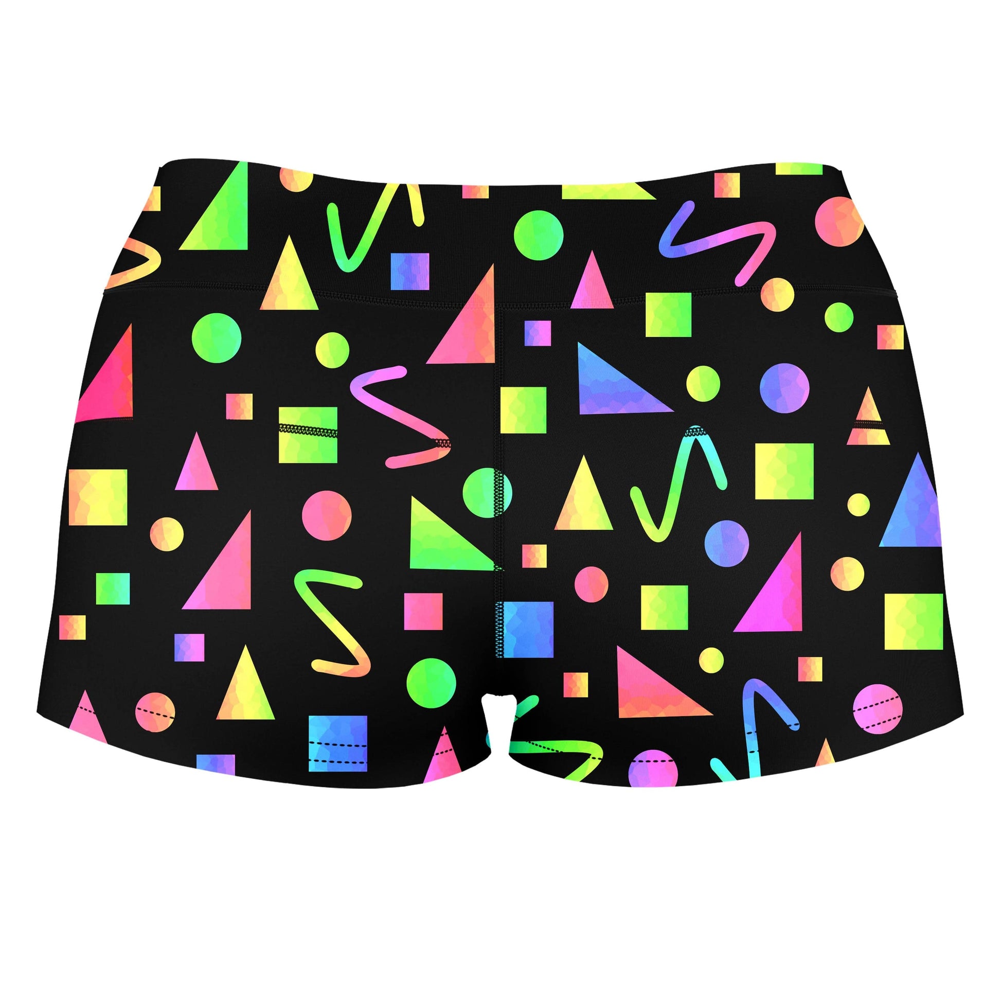Party Geometric High-Waisted Women's Shorts, Sartoris Art, | iEDM
