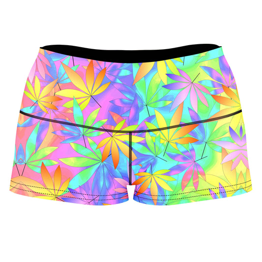 Take a Little Trip with Weed High-Waisted Women's Shorts, Sartoris Art, | iEDM