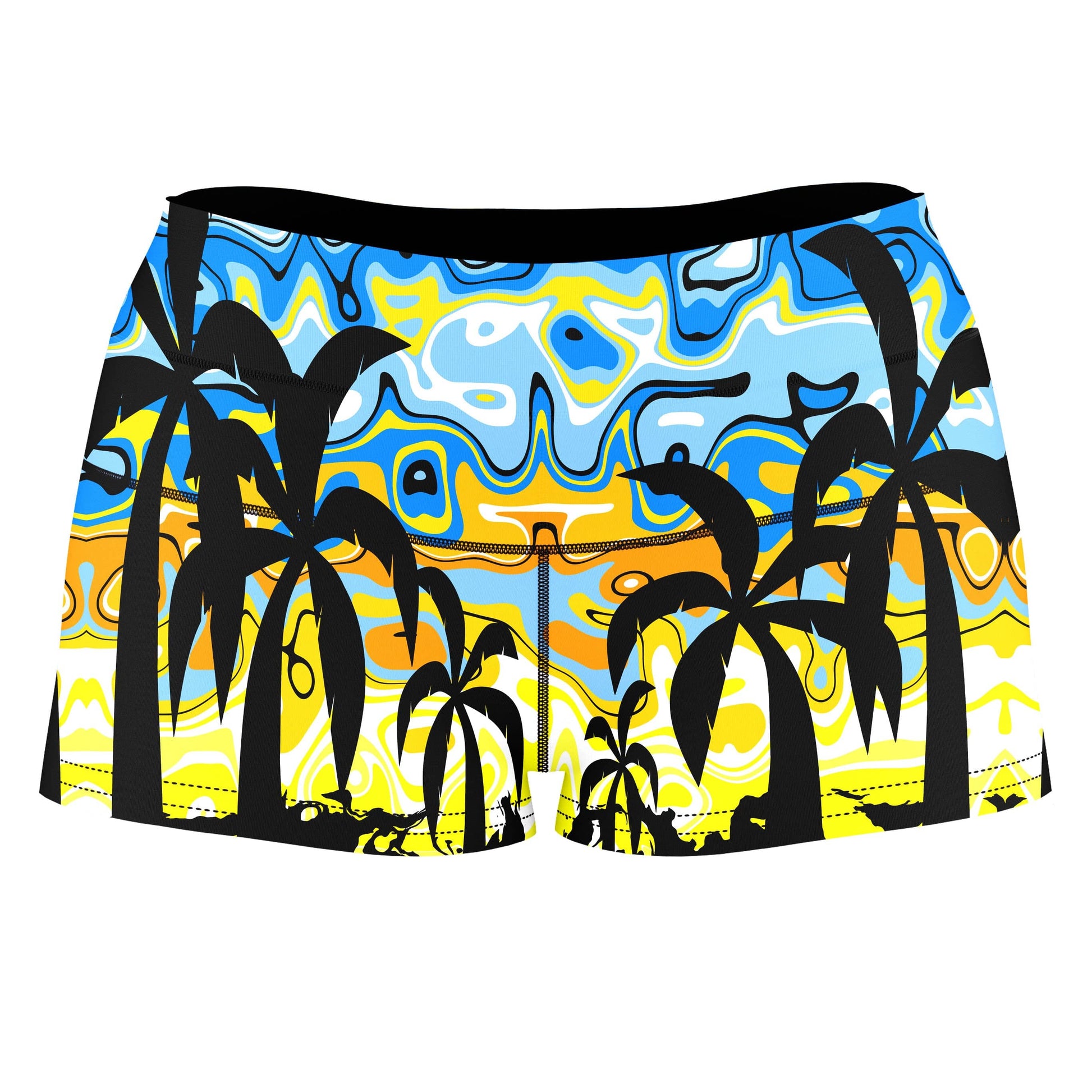 Tropical Night High-Waisted Women's Shorts, Sartoris Art, | iEDM