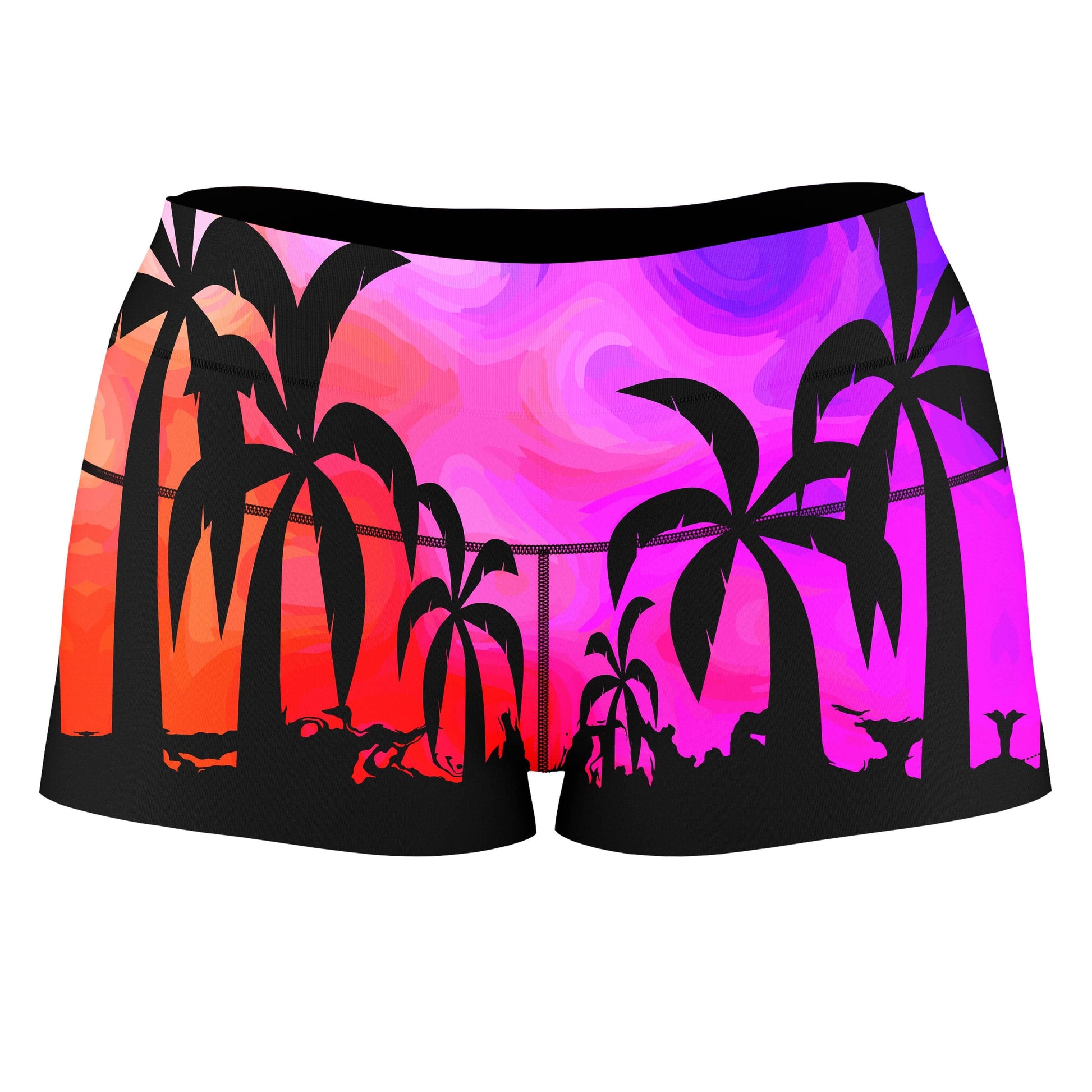 Tropical Twilight High-Waisted Women's Shorts, Sartoris Art, | iEDM