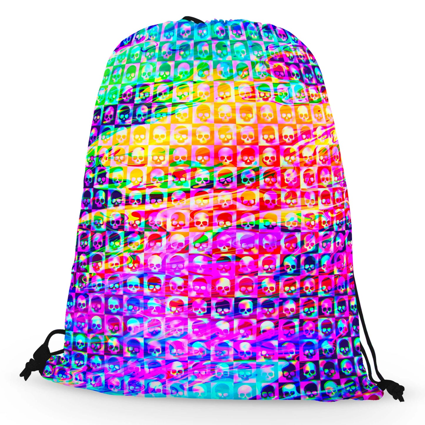 Skull Fam Purple Drawstring Bag, Art Design Works, | iEDM