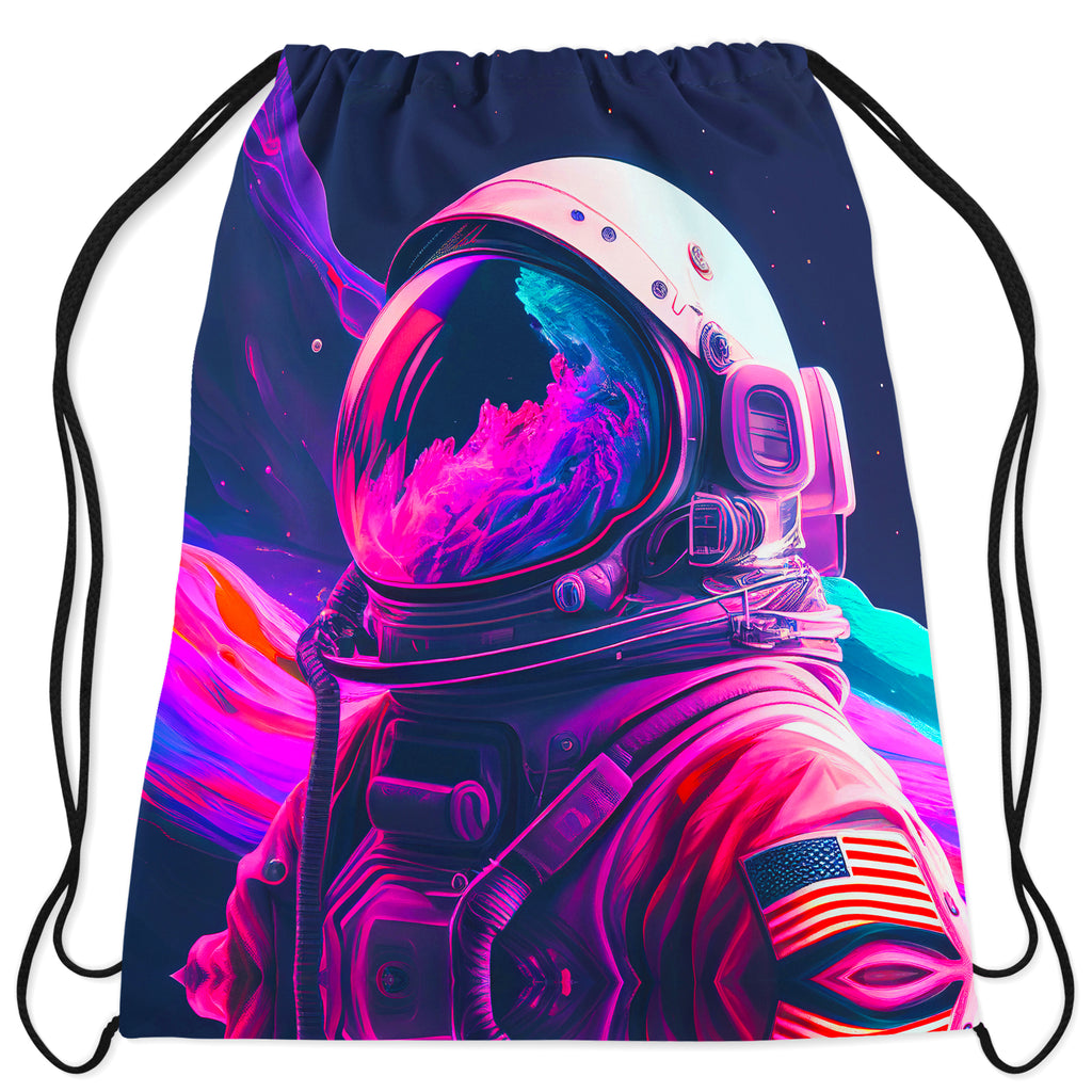 Vaporwave Astronaut 06 Drawstring Bag, iEDM, | iEDM