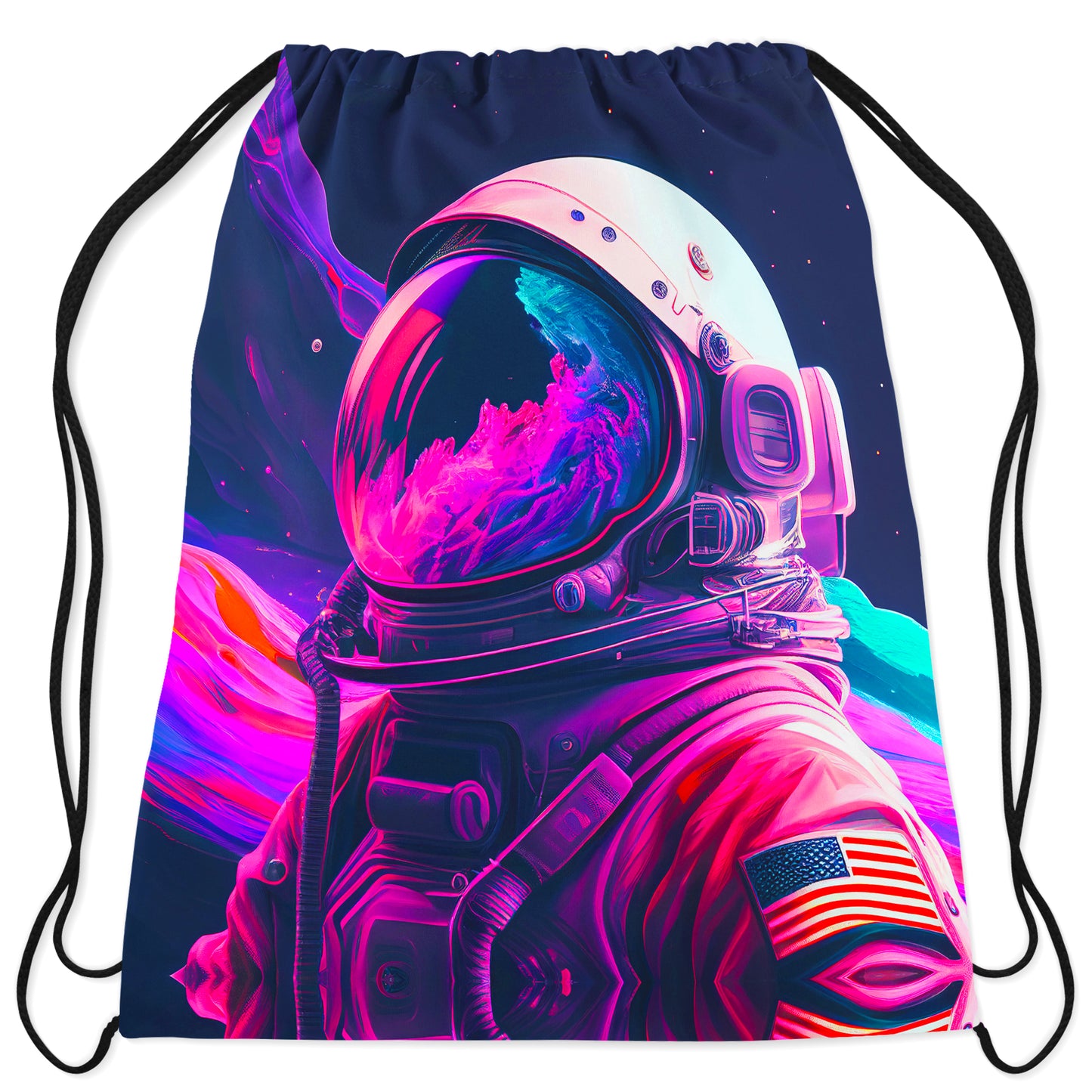 Vaporwave Astronaut 06 Drawstring Bag, iEDM, | iEDM