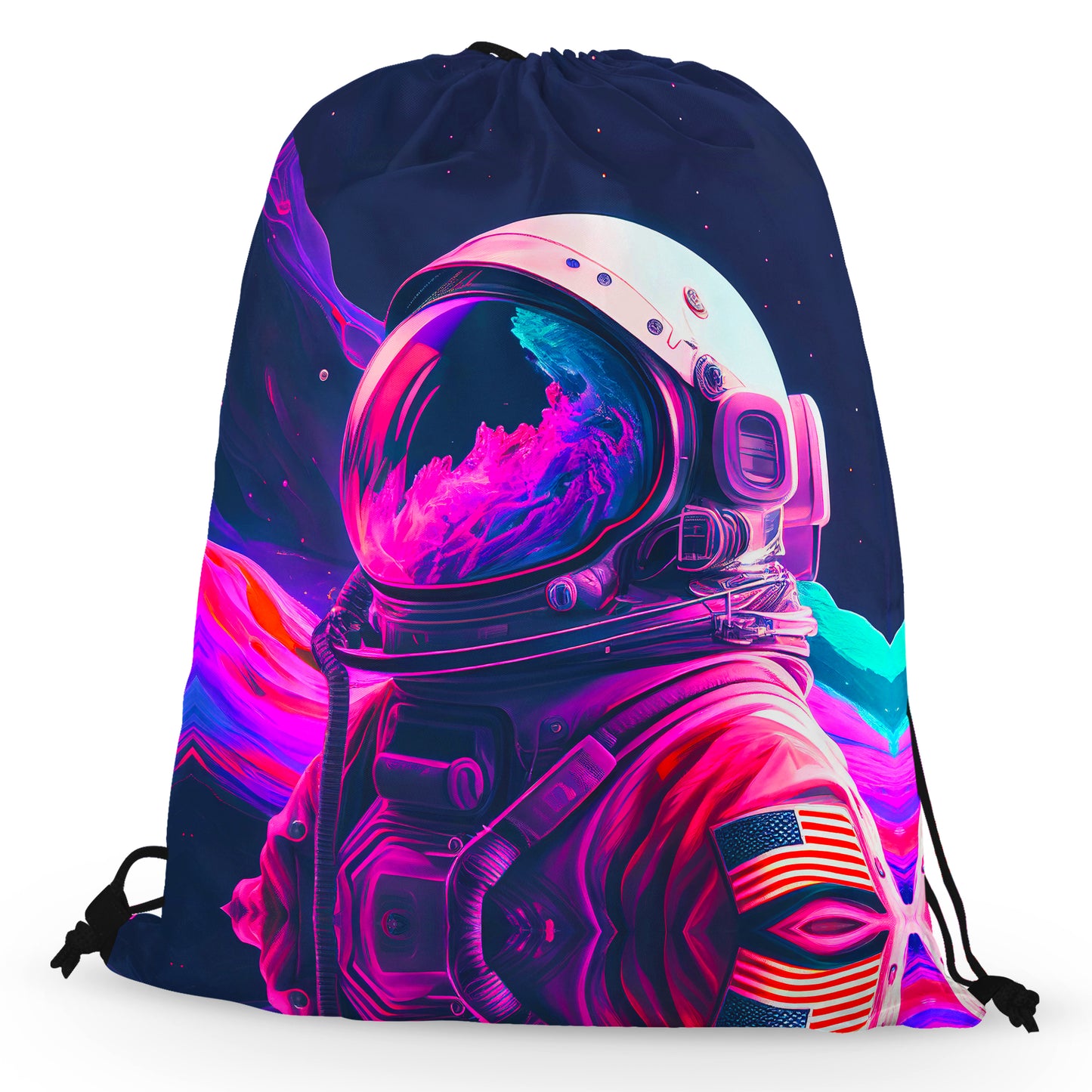 Vaporwave Astronaut 06 Drawstring Bag, iEDM, | iEDM
