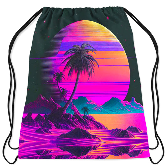 Vaporwave Solar System Drawstring Bag, iEDM, | iEDM