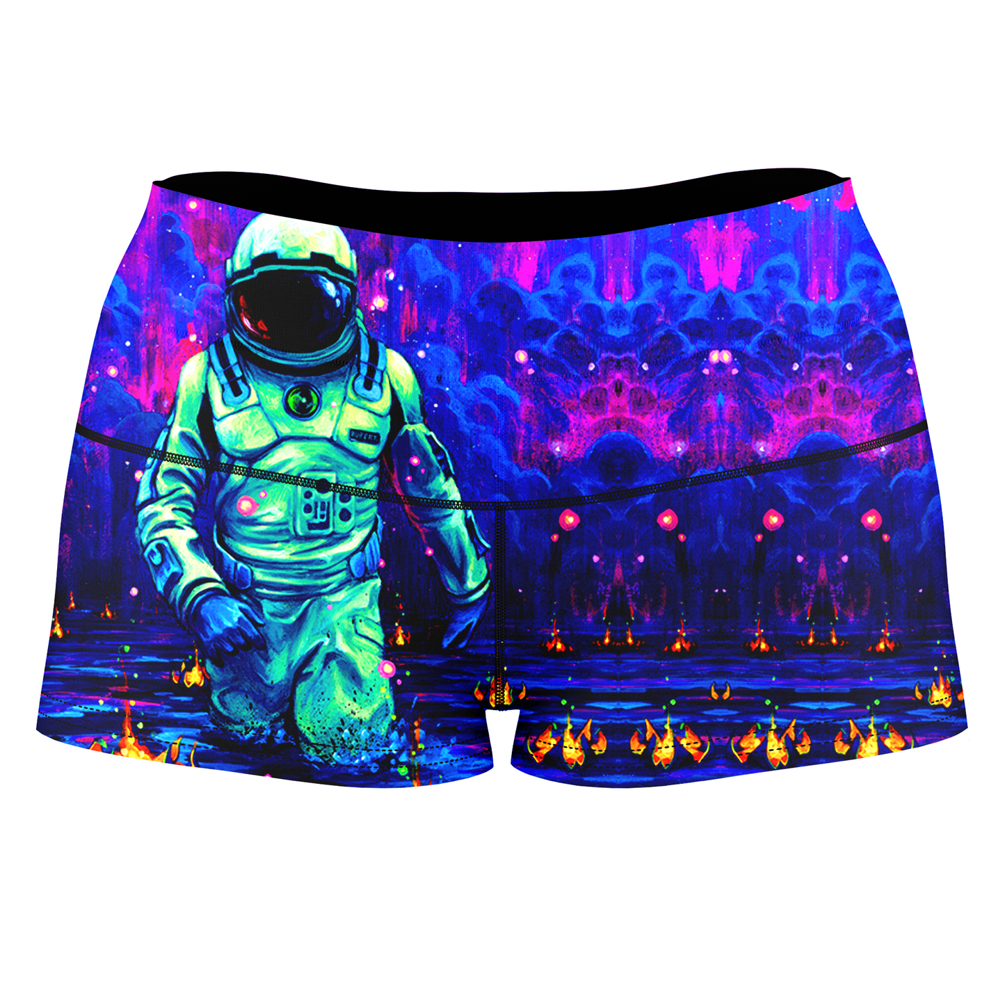 Voyager High-Waisted Women's Shorts, Noctum X Truth, | iEDM