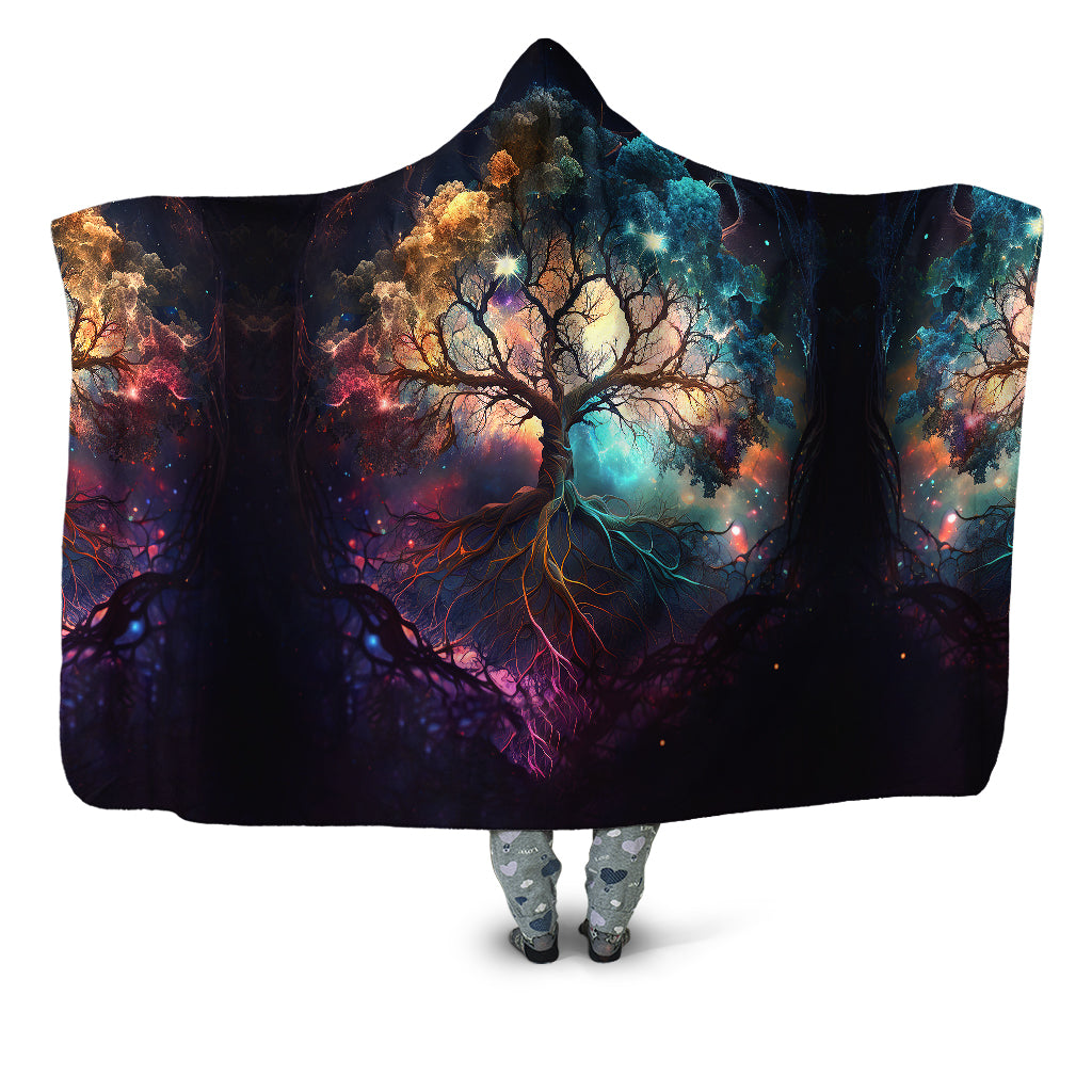 Rooted Universe Hooded Blanket, Yantrart Design, | iEDM