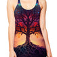 Sunset Fractal Tree Women's Tank, Yantrart Design, | iEDM