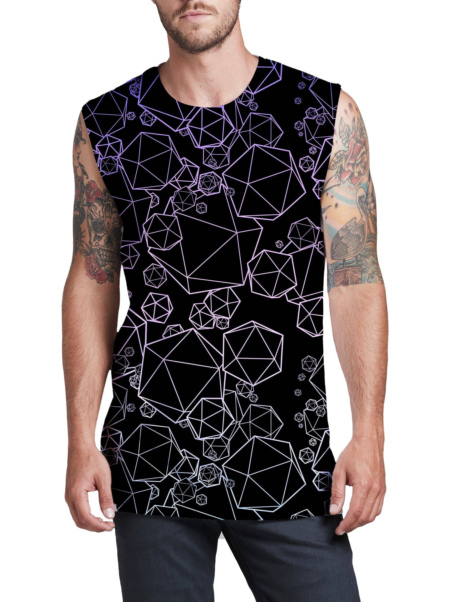 Icosahedron Madness Cold Men's Muscle Tank, Yantrart Design, | iEDM