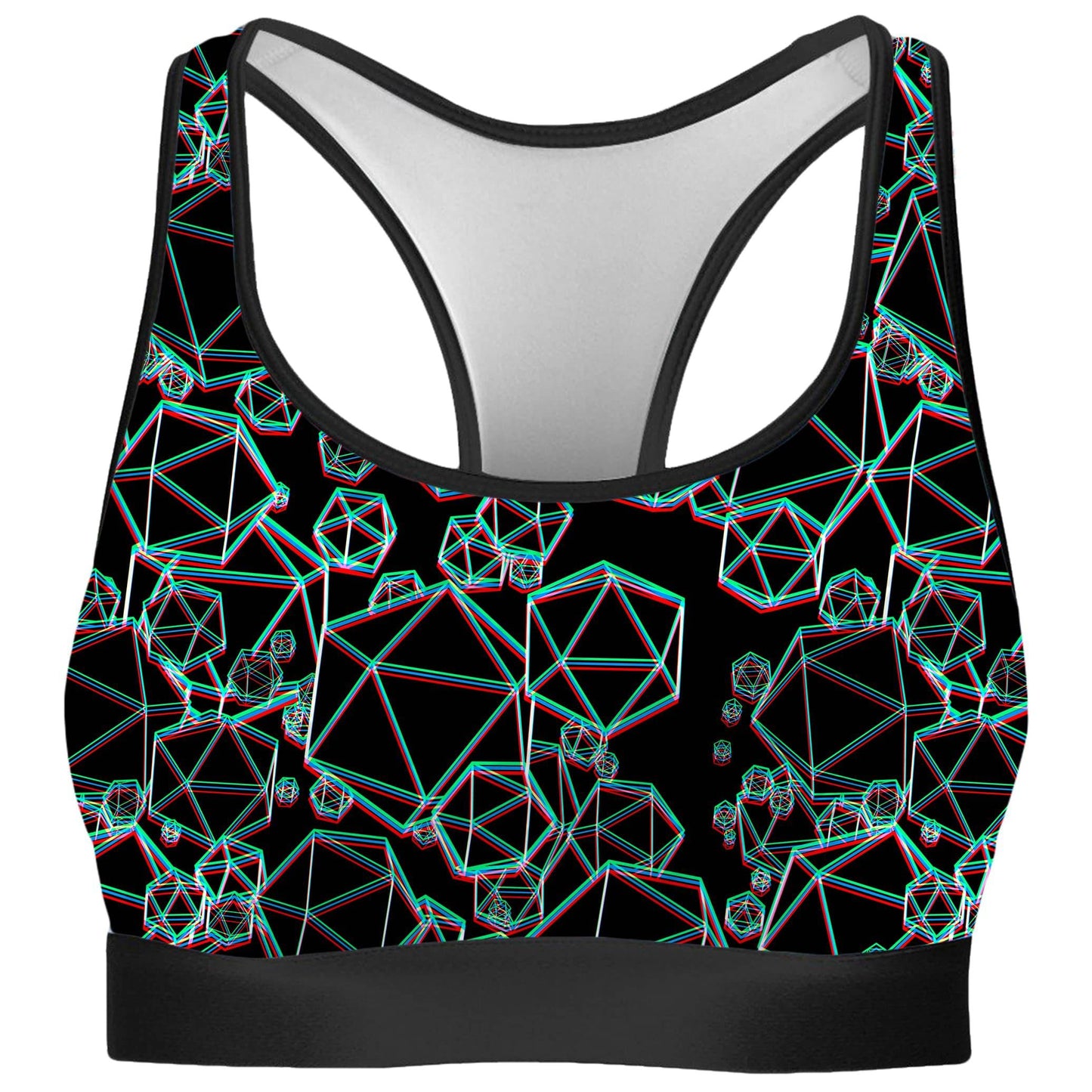 Icosahedron Madness Glitch Rave Bra, Yantrart Design, | iEDM