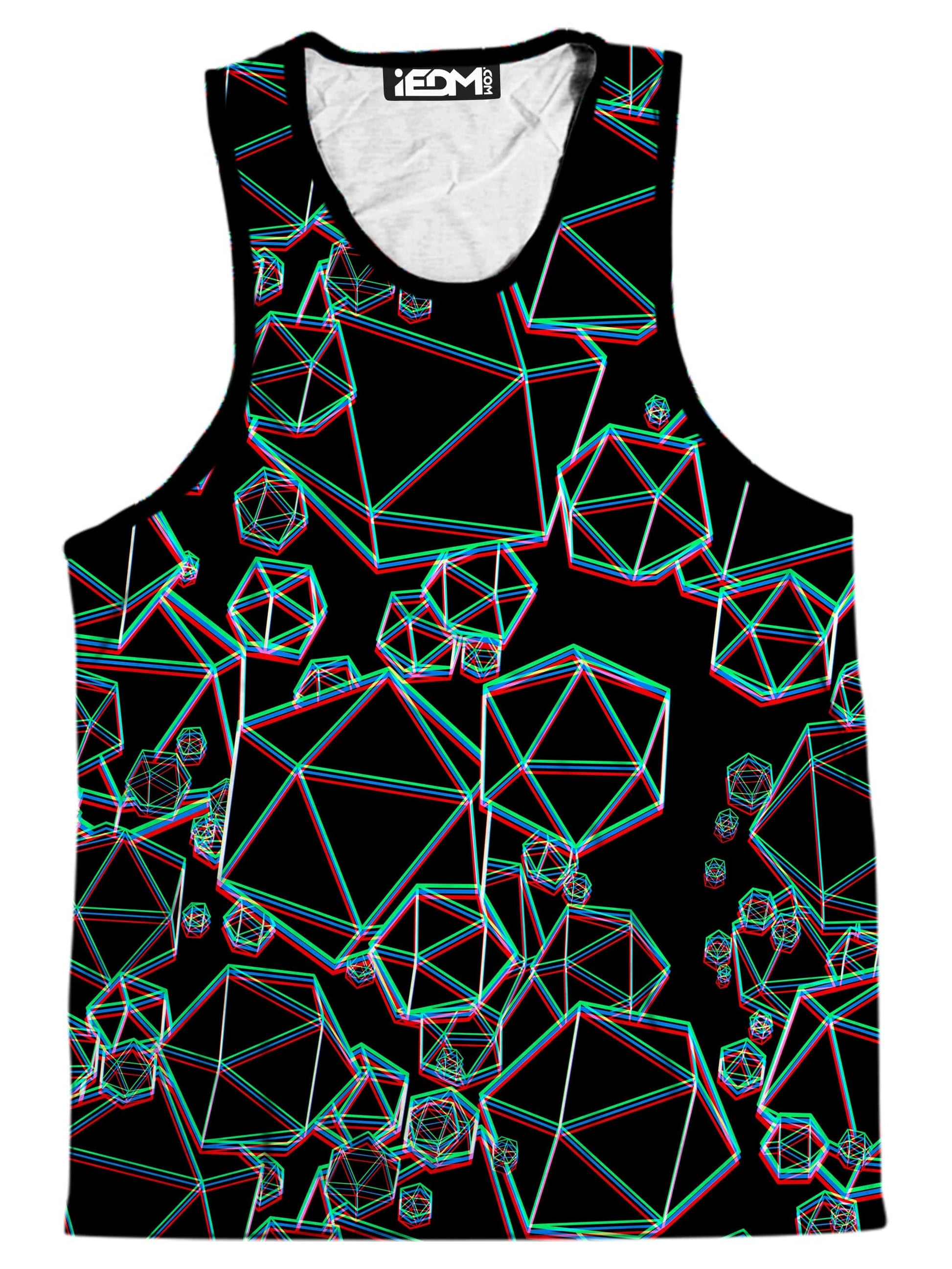 Icosahedron Madness Glitch Men's Tank, Yantrart Design, | iEDM