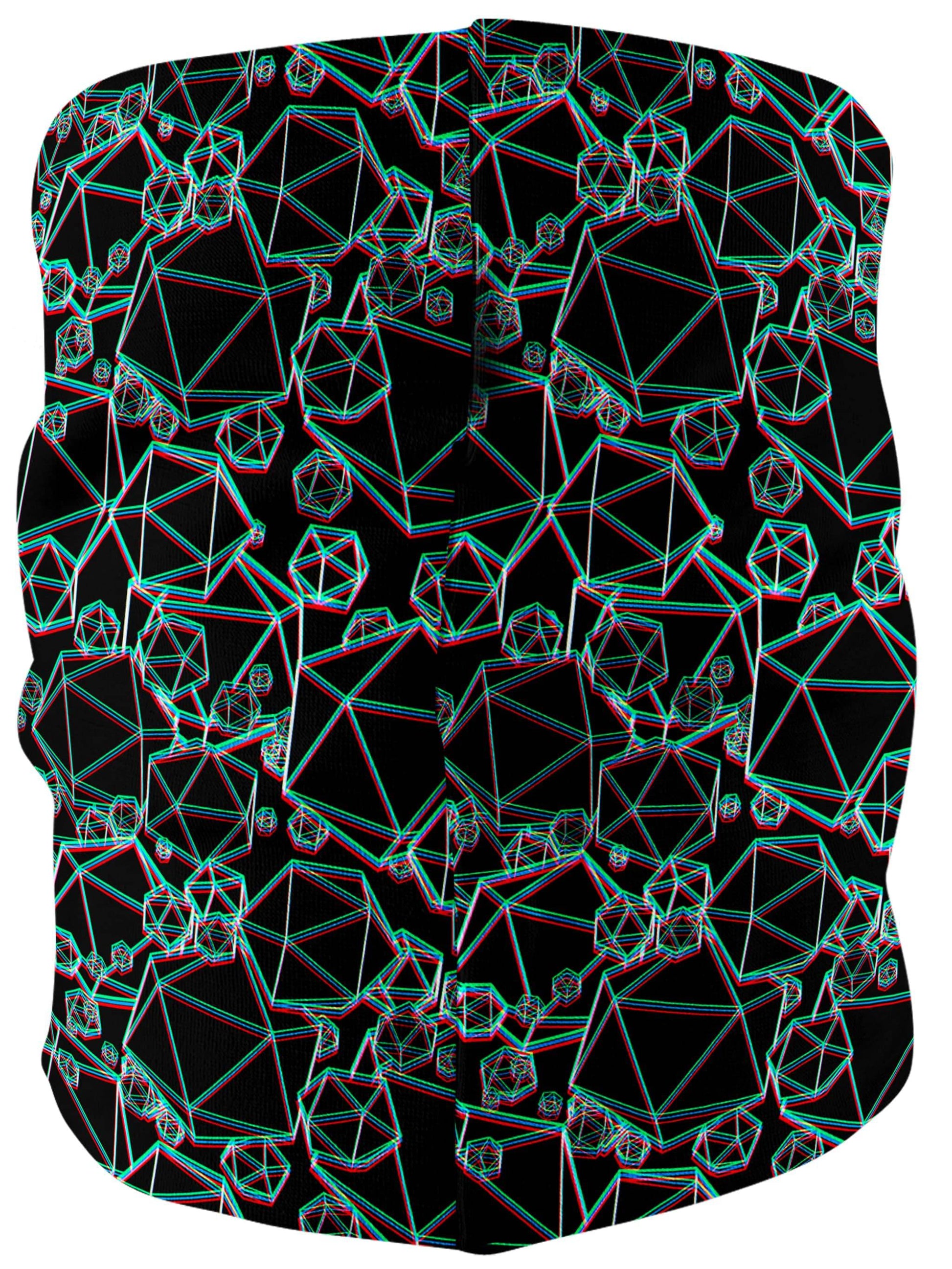 Icosahedron Madness Glitch Bandana Mask, Yantrart Design, | iEDM