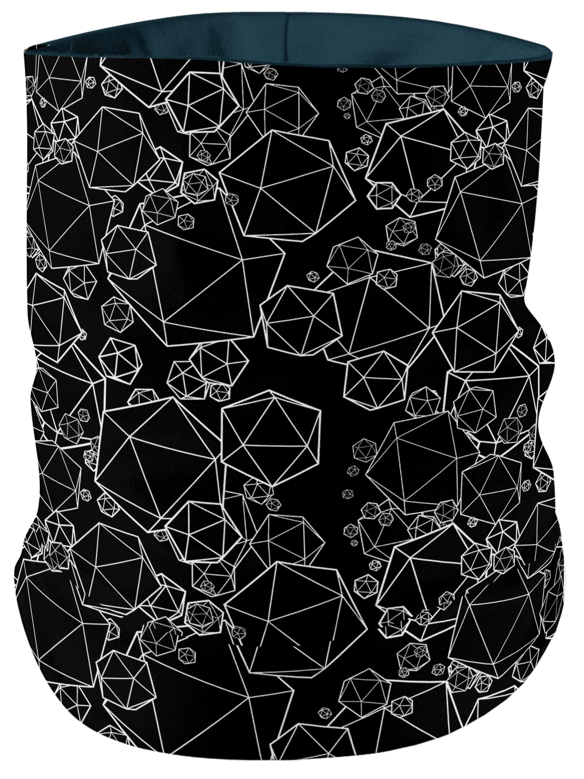 Icosahedron Madness Black Bandana Mask, Yantrart Design, | iEDM