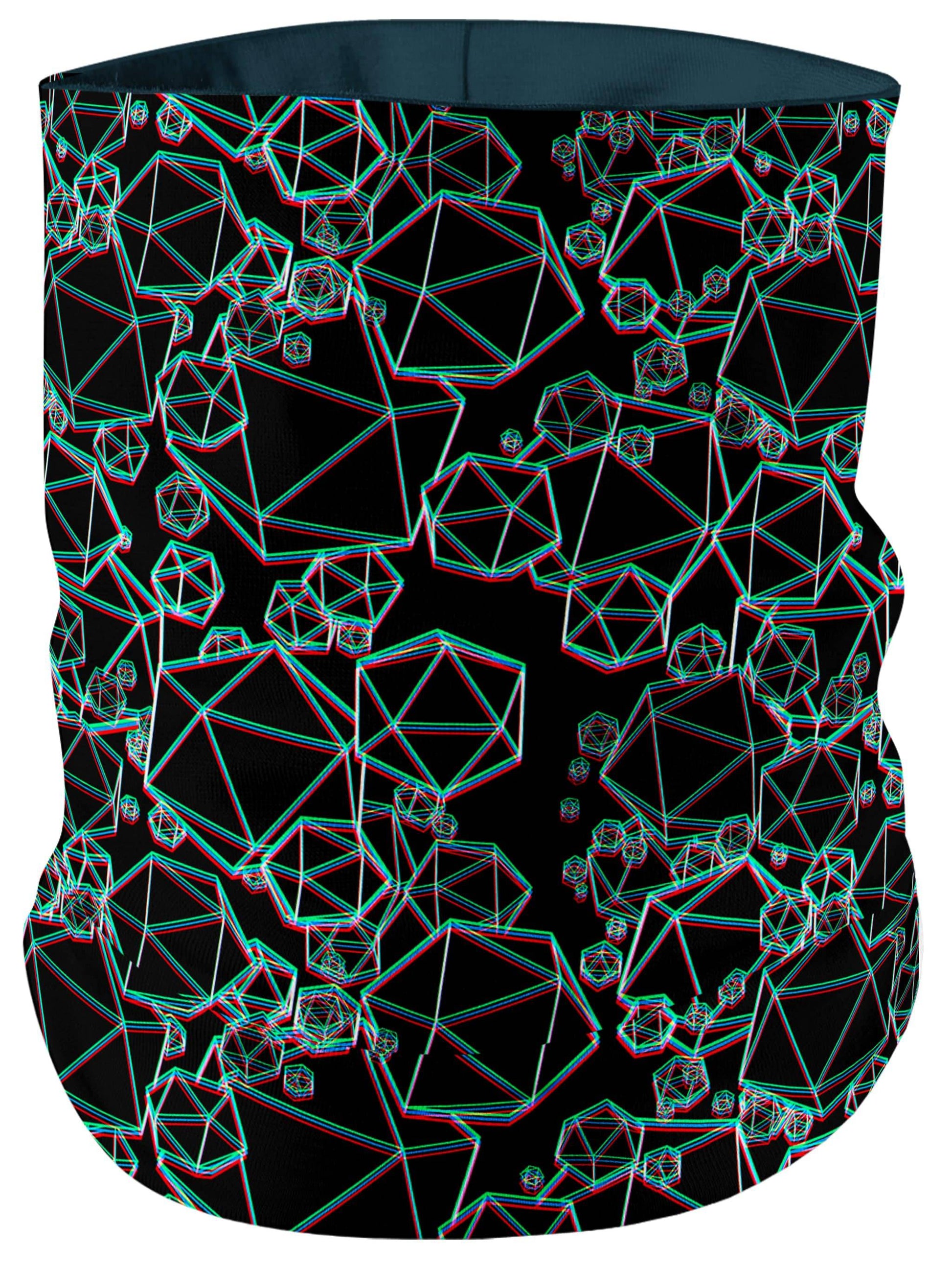 Icosahedron Madness Glitch Bandana Mask, Yantrart Design, | iEDM