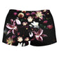 Blooming Teal High-Waisted Women's Shorts, Yantrart Design, | iEDM