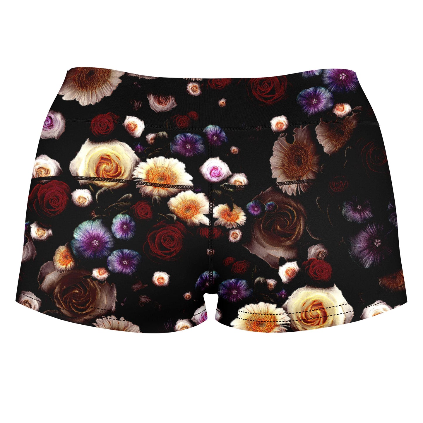 Daylight Bloom High-Waisted Women's Shorts, Yantrart Design, | iEDM