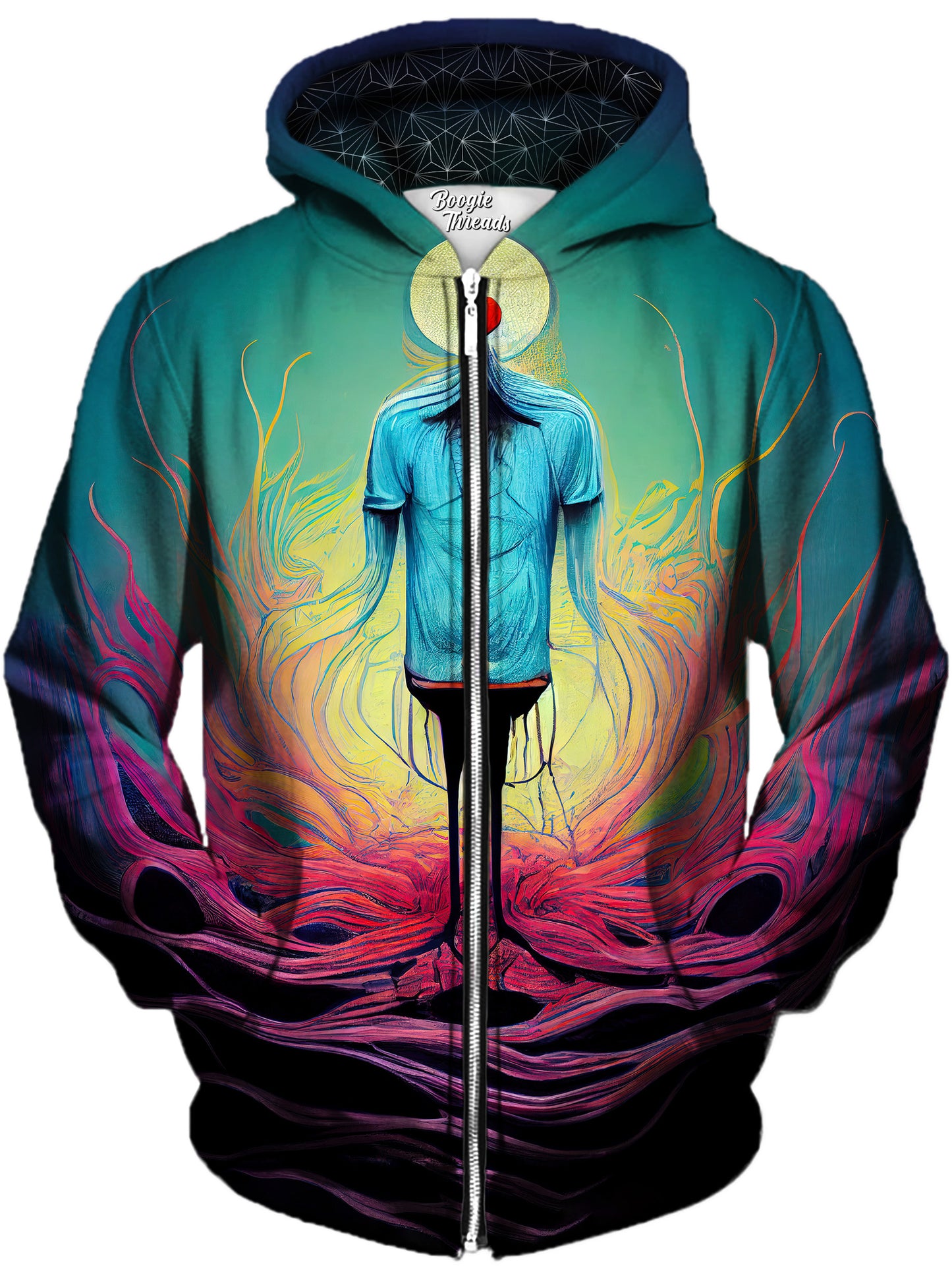 Approval Of Flame Unisex Zip-Up Hoodie, Gratefully Dyed, | iEDM