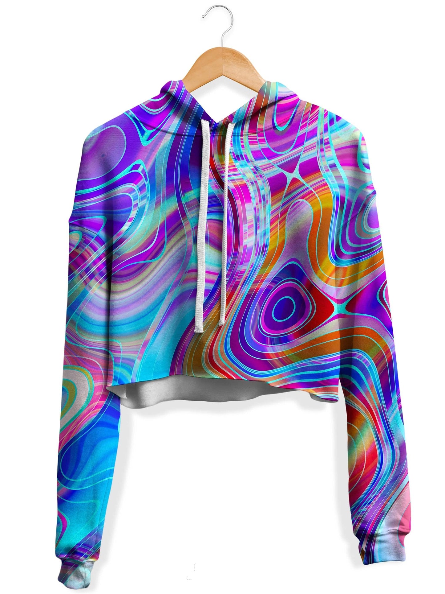 Aqua Realm Crop Hoodie and Leggings Combo, Art Design Works, | iEDM