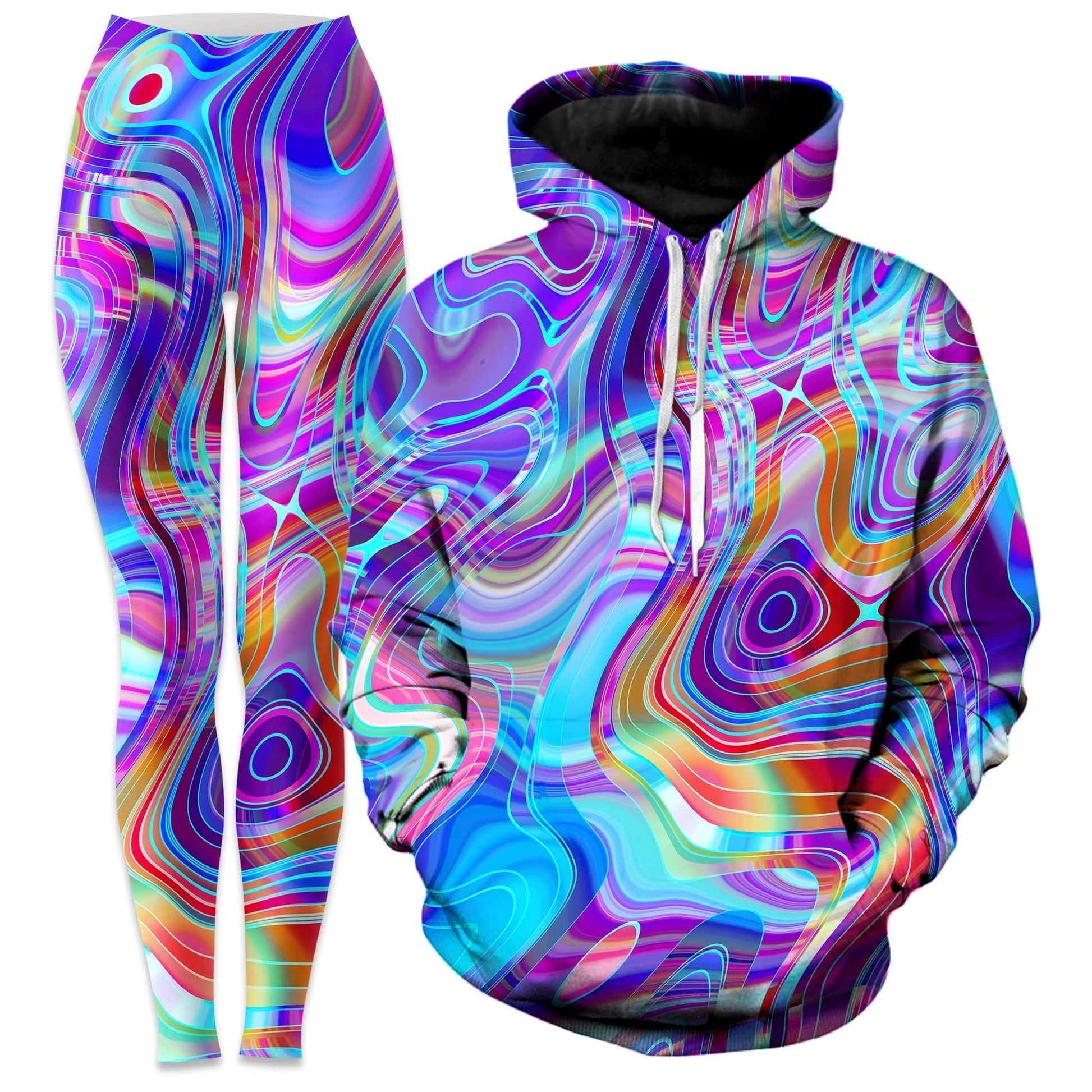 Aqua Realm Hoodie and Leggings Combo, Art Design Works, | iEDM