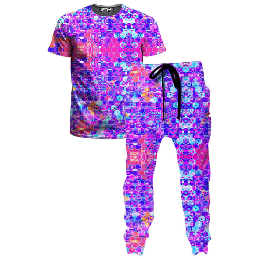 Blocks Of Life T-Shirt and Joggers Combo, Art Design Works, | iEDM