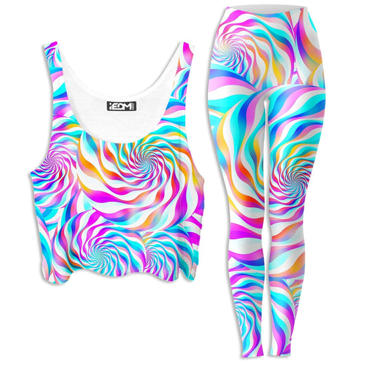 Cloud Surfing Crop Top and Leggings Combo, Art Design Works, | iEDM