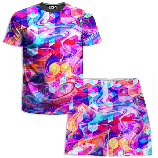 Cubic Drop T-Shirt and Shorts Combo, Art Design Works, | iEDM