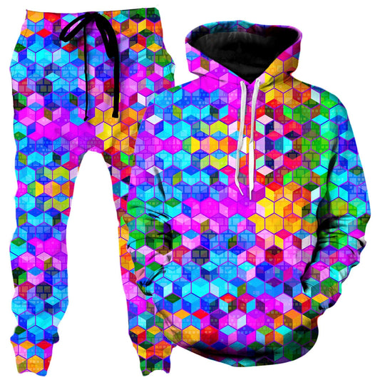 Cubism Hoodie and Joggers Combo, Art Design Works, | iEDM