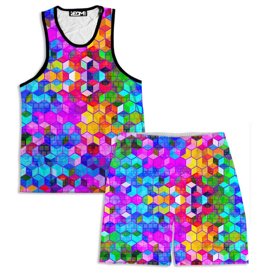 Cubism Men's Tank and Shorts Combo, Art Design Works, | iEDM