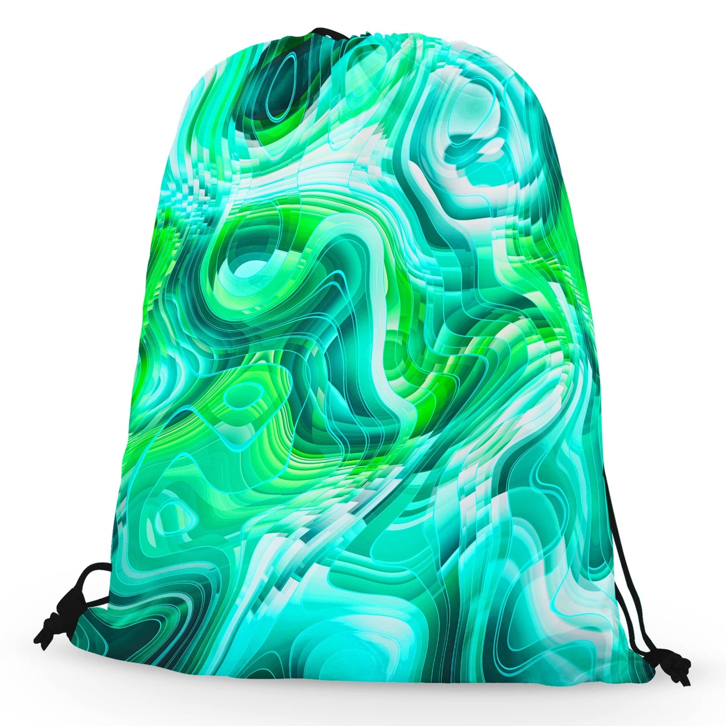 Green Schism Drawstring Bag, Art Design Works, | iEDM