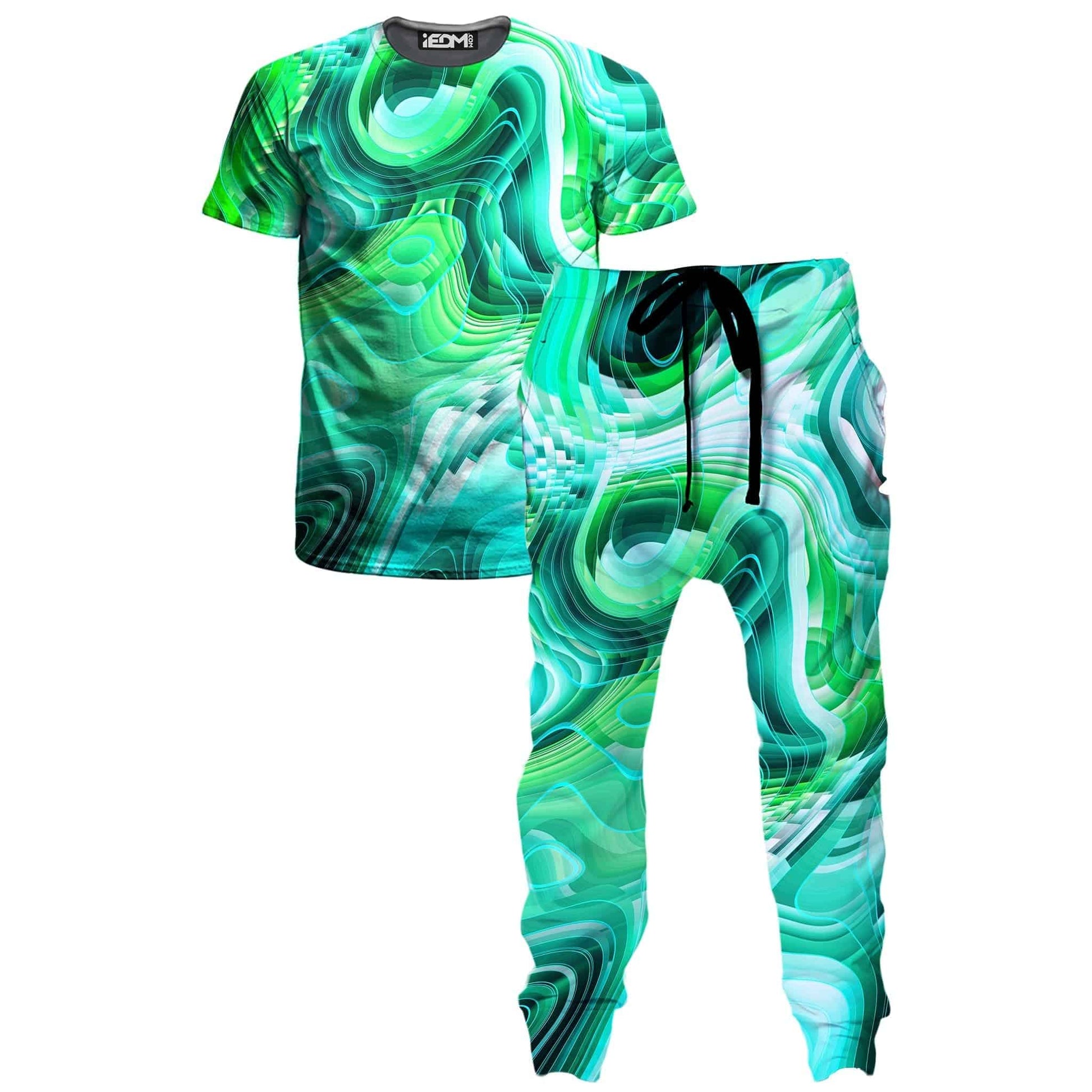 Green Schism T-Shirt and Joggers Combo, Art Design Works, | iEDM