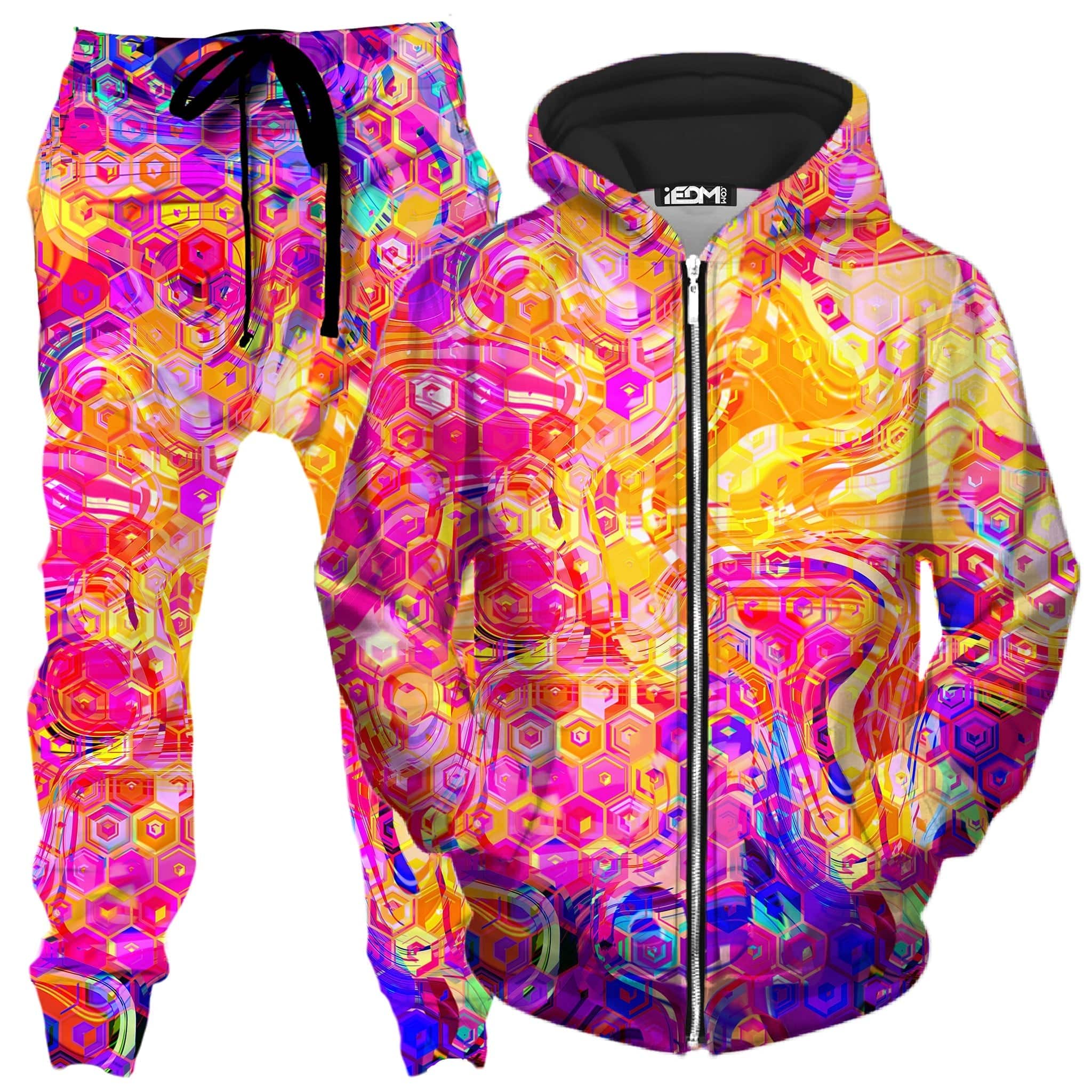 Ornate Drip Zip-Up Hoodie and Joggers Combo – iEDM