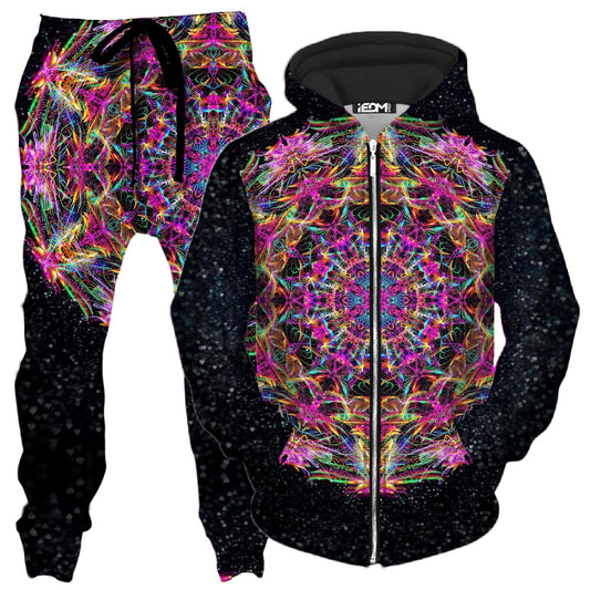Pastel Warp Zip-Up Hoodie and Joggers Combo, Art Design Works, | iEDM