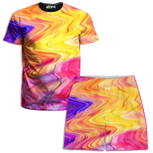 Psychedelic Aftershock T-Shirt and Shorts Combo, Art Design Works, | iEDM