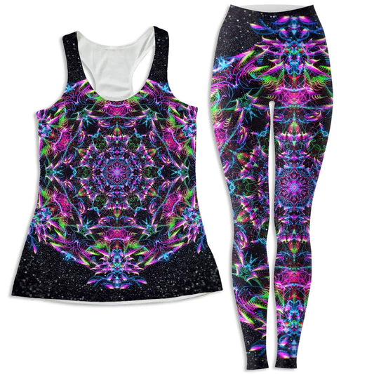 Purp Geometric Women's Tank and Leggings Combo, Art Design Works, | iEDM