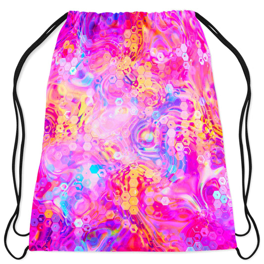Purple Mirage Drawstring Bag, Art Design Works, | iEDM