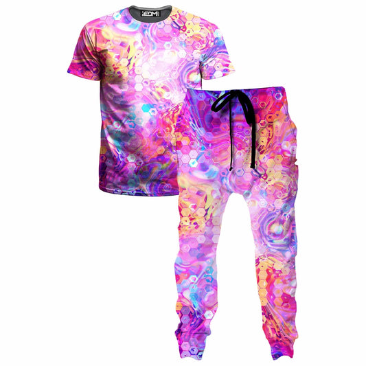 Purple Mirage T-Shirt and Joggers Combo, Art Design Works, | iEDM