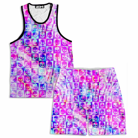 Skull Fam Pink Men's Tank and Shorts Combo, Art Design Works, | iEDM