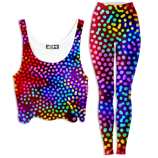 Solar Dots Crop Top and Leggings Combo, Art Design Works, | iEDM