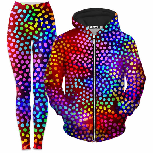 Solar Dots Zip-Up Hoodie and Leggings Combo, Art Design Works, | iEDM